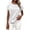 White, variant on FreshPretty Womens Summer Tops Satin Silk Crewneck Short Sleeve Shirts Work Business Outfits Spring Blouses Dressy Casual