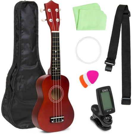 Best Choice Products Basswood Ukulele Musical Instrument Starter Kit w/ Waterproof Nylon Carrying Case, Strap, Picks, Cloth, Clip-On Tuner, Extra String - (Best Tinder Pick Up Lines)