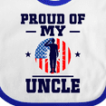 thumbnail image 4 of Inktastic Military Uncle Proud Nephew Boys or Girls Baby Bib, 4 of 4