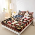 thumbnail image 4 of Homewish Retro Bull Skull Queen Sheet Sets,Rustic Western Cowboy Flat Sheet,Rustic Music Guitar Queen Fitted Sheet For Boys Kids,Luxury Bedroom Decor,4 Pieces, 4 of 7