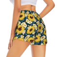 thumbnail image 3 of Goofa Sunflowers Printed Women 2 in 1 Running Shorts,Quick Dry Athletic Workout Shorts,High Waisted Athletic Shorts with Liner Pockets-, 3 of 9