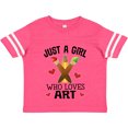thumbnail image 3 of Inktastic Artist Just A Girl Who Loves Art Girls Toddler T-Shirt, 3 of 5