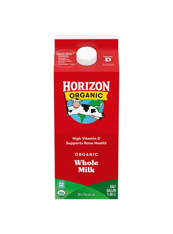 Horizon Organic High Vitamin D Whole Milk, High Vitamin D Whole, 64 fl oz Carton