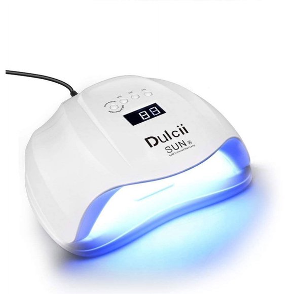 Professional 54W Nail Dryer,Dulcii UV/LED Gel Polish Smart Auto-sensing Nail Curing Lamp-36 LED Beads-Double Light Source(365 + 405nm)-Salon Level