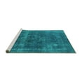 thumbnail image 2 of Ahgly Company Machine Washable Indoor Round Persian Turquoise Blue Bohemian Area Rugs, 4' Round, 2 of 4