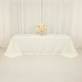 thumbnail image 4 of BalsaCircle Ivory 90" x 156" Cotton Blend Rectangular Tablecloth Wrinkle Resistant Fabric Table Linens Party Wedding Reception Event Decorations, 4 of 8