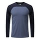 thumbnail image 4 of pstuiky hombres de manga larga, Camiseta de manga larga con cuello redondo para hombre, elástica, para entrenamiento físico, secado rápido y con protector solar. camisetas de hombre xxxl, 4 of 5