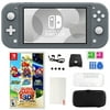Nintendo Switch Lite in Gray with Super Mario 3D All Star Game and Accessories Kit