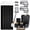 Black, variant on CERBIOR 32- Pcs Bamboo Bathroom Accessories Sets with Shower Curtain & Caddy, Irregular Stripe Bathroom Decor Vanity Countertop Set (Black)