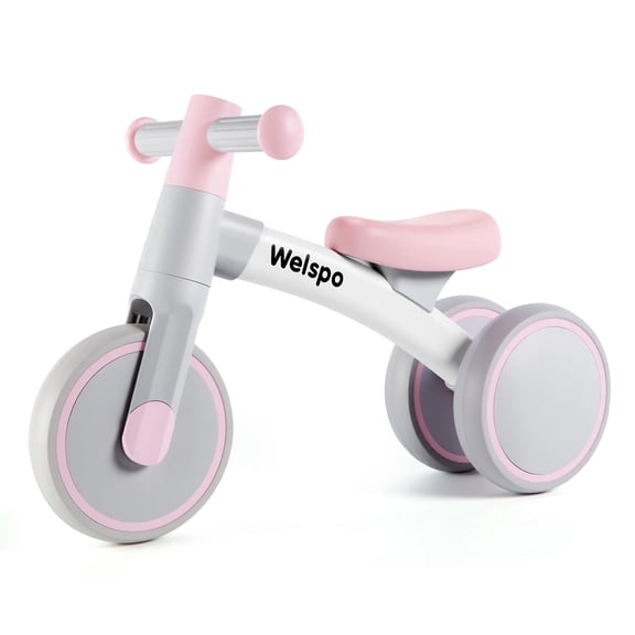 Baby Balance Bike, Mini Bike for Ages 10 Months to 3 Years, Infant Walker fo Boy and Girl First Birthday Gifts, Pink