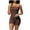Brown, variant on Lovskoo Shapewear Bodysuit for Women 2024 Trendy Summer Corset Zipper Solid Short Pants Bodysuit Black