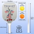thumbnail image 4 of Pickleball Paddles Set Of 2, Fiberglass Surface, USA, Independence Day Print, 4 Balls & Bag, 4 of 5