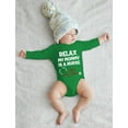 thumbnail image 3 of Tstars Boys Unisex Pregnancy Announcement Baby Shower Relax My Mommy Is a Nurse Funny Humor Mom Nurse Gift Baby Shower Baby Gifts Cute Newborn Party Long Sleeve Bodysuit, 3 of 5