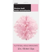 Unique Industries Pink 12" Asymmetrical Shaped Tissue Paper Hanging Pom Poms