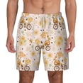 thumbnail image 2 of Picia Cute Bee Gnome1 pattern Mens Swim Trunks with Compression Liner Stretch Beach Shorts Quick Dry with Zipper Pockets No-Chafing Board Shorts-XX-Large, 2 of 9