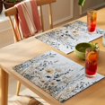 thumbnail image 4 of Vintage Floral Spring Placemats Set of 6 Farmhouse Botanical Blooms Place Mats Indoor Wipeable Table Mats Washable Cloth Dining Table Placemats for Kitchen Holiday Party Home Decor 13x19 Inch, 4 of 9