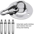 thumbnail image 3 of Piezas de acero inoxidable de alta resistencia, gancho para el techo, punzonado, soporte de bolsa, juego de hamaca con tornillos, adecuado para gimnasios de yoga aéreo, hamacas, pulling Punch Feliz Sencillez, 3 of 3
