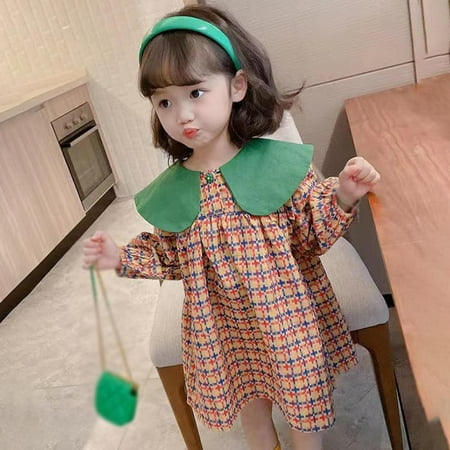 

LOVEBAY Baby Girl Summer Clothes Baby Girl Clothes Overall Dresses Long Sleeve Toddler Dress Kid Outfits