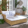 thumbnail image 3 of SAFAVIEH Cadeo Outdoor Patio Daybed, Natural/White, 3 of 12