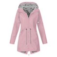 thumbnail image 1 of Veste de Voyage Coupe-Vent Doublée Imperméable à Capuche Long Imperméable Femme 2024! Jaune 3XL, 1 of 4