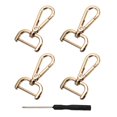 thumbnail image 1 of Uxcell Swivel Clasps Hook, ID Detachable Snap Hook with Screwdriver Light Gold 1 Inch, 1 of 7