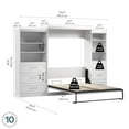thumbnail image 2 of Bestar Pur Murphy Wall Bed with Two 3-Drawer Attached Storage Units, 2 of 7