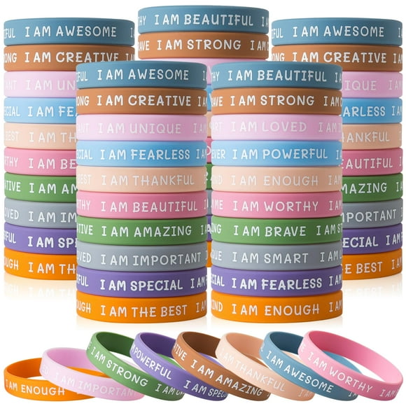 Pulseras de silicona inspiradoras para estudiantes de KUCLIN, 100 unidades