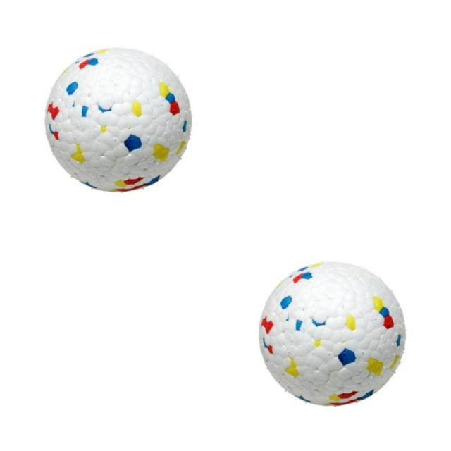 mmirethe Bite Resistant Toy Balls For Playful Pets With Strong Teeth And Irregular White color 7cm 2Set