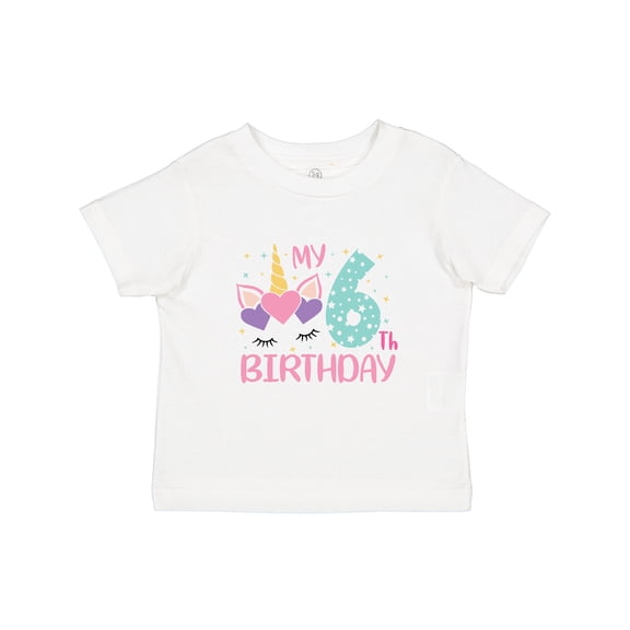 Inktastic 6th Birthday Unicorn Girls Toddler T-Shirt