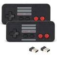 thumbnail image 1 of kiwitatá NES Télécommande Sans Fil, 2 Pack 2.4ghz Rechargeable Classique USB PC Télécommande Sans Fil pour Windows PC MAC Linux RetroPie, 1 of 8