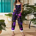 thumbnail image 5 of Overall Cotton-Linen Jumpsuit For Women With Pockets Loose Fit Spaghetti Strap Wide Leg Casual Plus Size Rompers For Women, 5 of 5