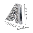 thumbnail image 2 of 52pcs Rhinestone Charms Alloy Alphabet 8MM A-Z Alphabet Letters Pendants, 2 of 7