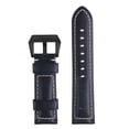 thumbnail image 2 of 26mm Genuine Leather Watch Band Blue Oil-tanned Natural Crack Leather Wrist Straps With Black Buckle, 2 of 5