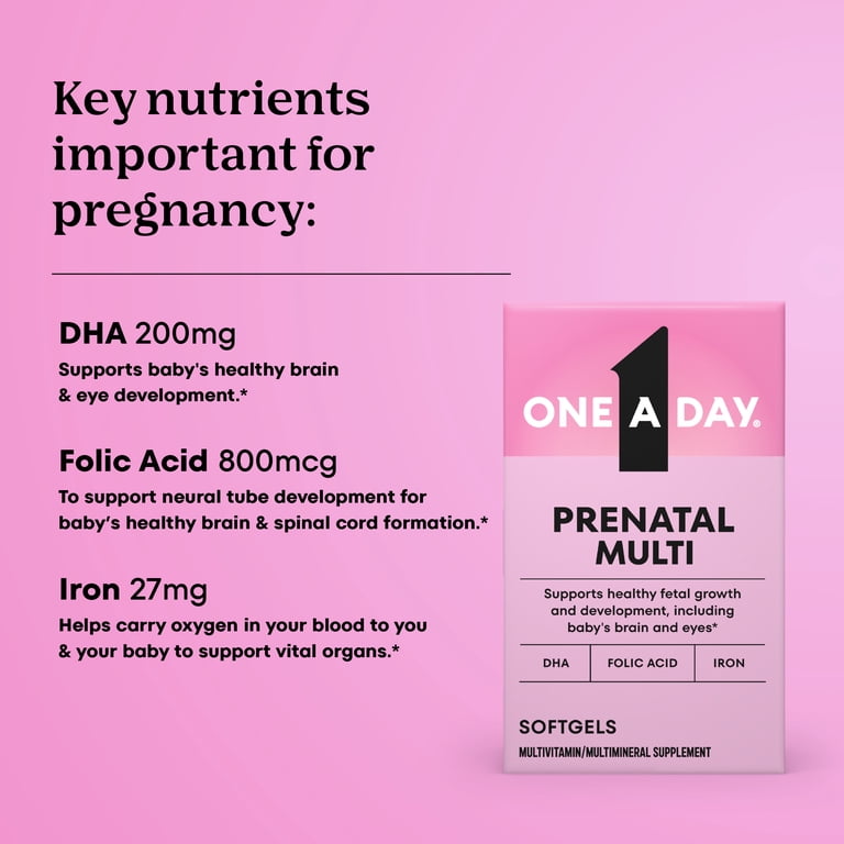 One A Day Women's Prenatal Multivitamin with DHA, 60 Count photo 2
