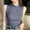 Dark Gray, variant on Women Crew Neck Sleeveless Ribbed Camisole Wide Side Cutting for Daily Inner Outer Wearing
