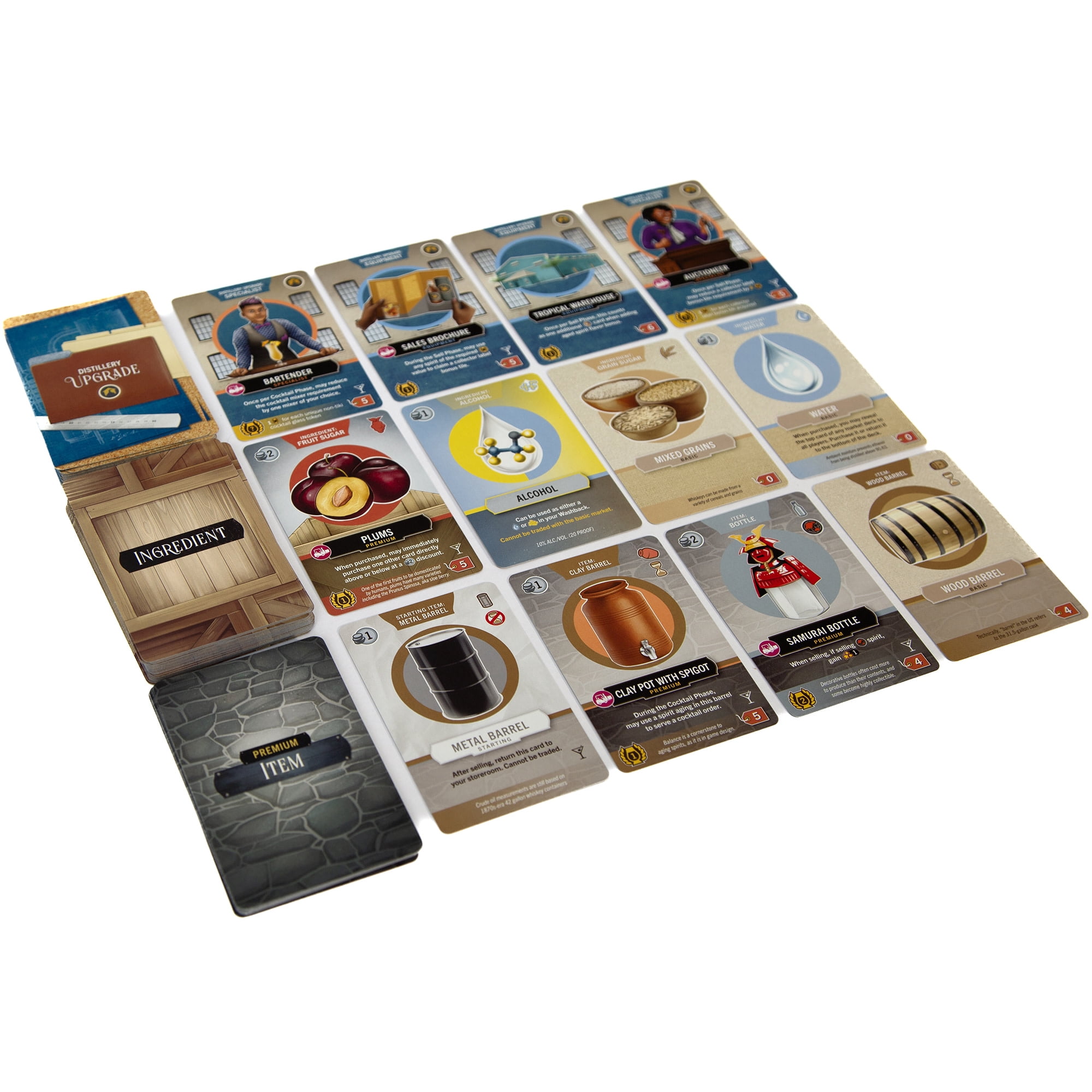 Paverson Games: Distilled: Cocktails - Expansion, A Spirited Strategy Board Game, Craft Drinks w/ New Upgrades, High-Thematic, Ages 14+, 1-5 Players