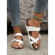 thumbnail image 5 of Women's Flat Sandals With Buckle Decoration And Toe Post, 5 of 5