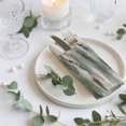 thumbnail image 3 of Cloth Napkins Set of 2 - 20x20 Inches, Sage Green Vintage Washable Reusable Table Napkins, Stripes Painting Retro Abstract Art Soft & Absortbent Dining Napkin for Party Wedding Hotel Restaurant, 3 of 8