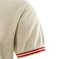 thumbnail image 3 of Mens Summer Knitted Shirt Fashion Front Placket Short Sleeve Button Down Tee Top, 3 of 4