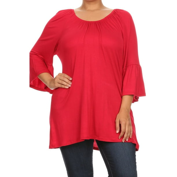 walmart plus size tunic tops