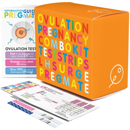 PREGMATE 60 Ovulation and 30 Pregnancy Test Strips Predictor Kit Combo (60 LH + 30