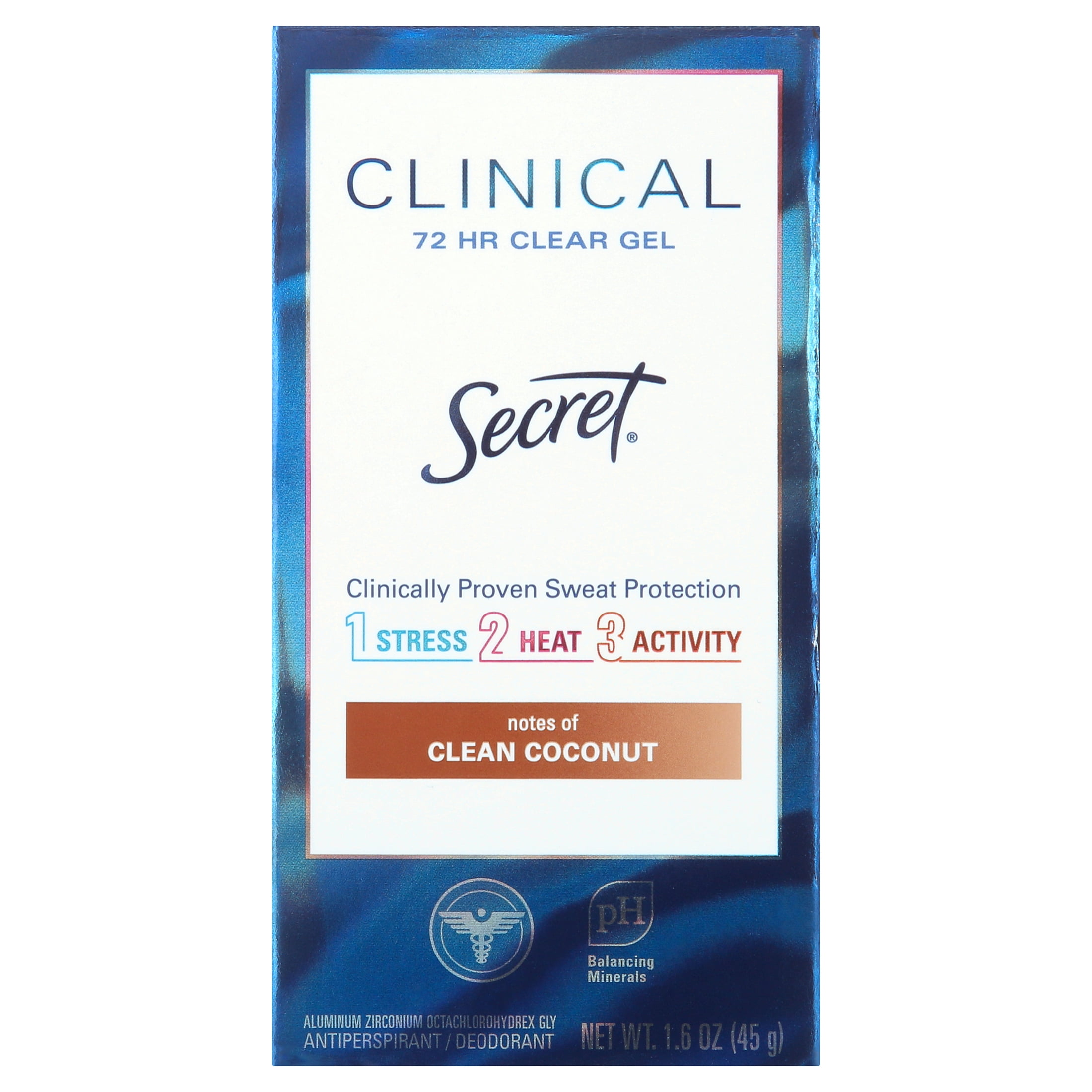 Secret Clinical Clear Gel Antiperspirant Deodorant for Women Coconut 1.6oz
