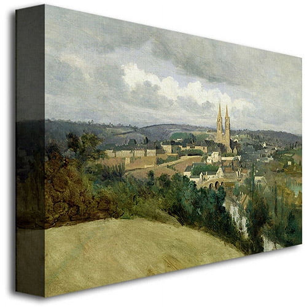 Trademark Fine Art "General Veiw of the Town" Canvas Wall Art by Jean Baptiste Corot