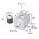 thumbnail image 4 of Depósito de lata de captura de aceite Respiradero de aceite universal de auxiliar modificado con 2L Plata Cola Tanque de combustible universal, 4 of 8
