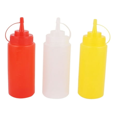 

Unique Bargains3Pcs 400mL Kitchen Sauce Vinegar Jam Ketchup Squeeze Plastic Bottle