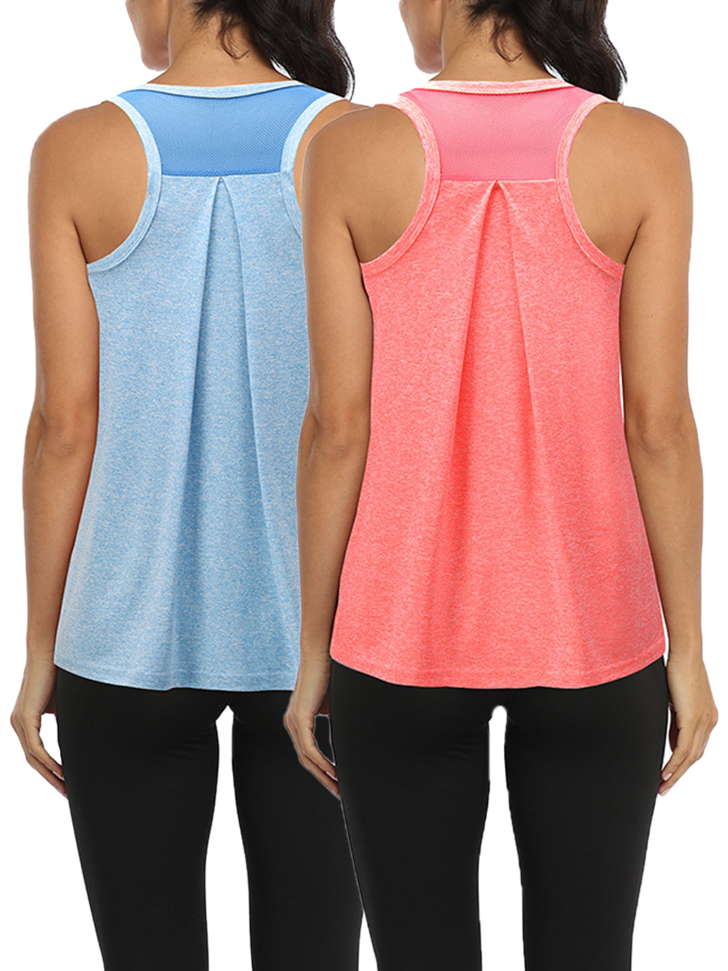 Womens Tank Top Mesh Vest Sleeveless T-Shirt Active Fitness Top Active Gym 