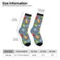 thumbnail image 2 of Cauagu Fruit Ice Cream Print Crew Socks for Women and Men,Adult Athletic Running Socks 1-Pair Sports Socks Work Gear Socks with Moisture Wicking, 2 of 6