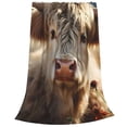 thumbnail image 2 of Fotbe Adorable Flower Field Cow Manta de Franela Acolchonada con Estampado, Súper Suave y Esponjosa, Extra Grande para Sofá, Cama, Uso Todo el Año-80"x60", 2 of 7