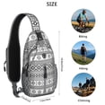 thumbnail image 2 of Vintage Artistic Sling Backpack Tribal Lightweight Bag for Short Outdoor Trips, 2 of 6