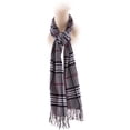 thumbnail image 5 of Cashmere Feel New England Plaid Scarf - 100% Acrylic - Super Soft - Gray, 5 of 7